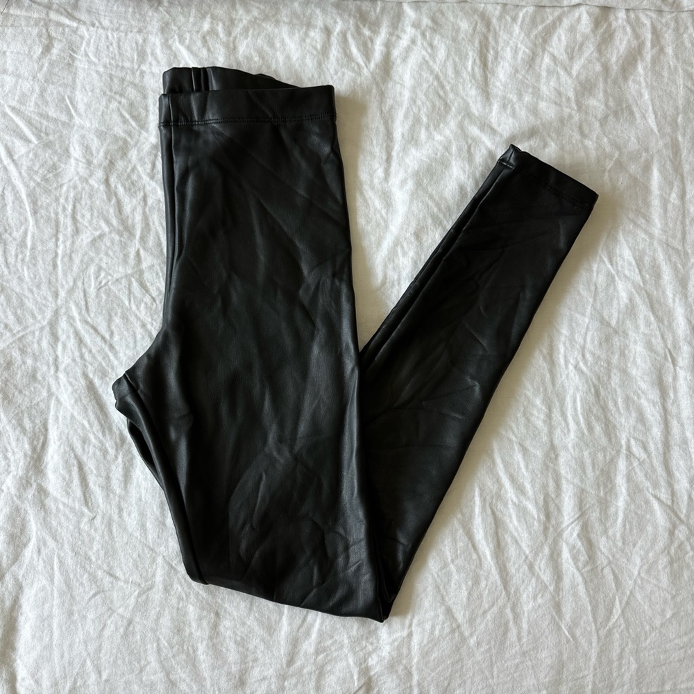 H&M Black Faux Leather Pants